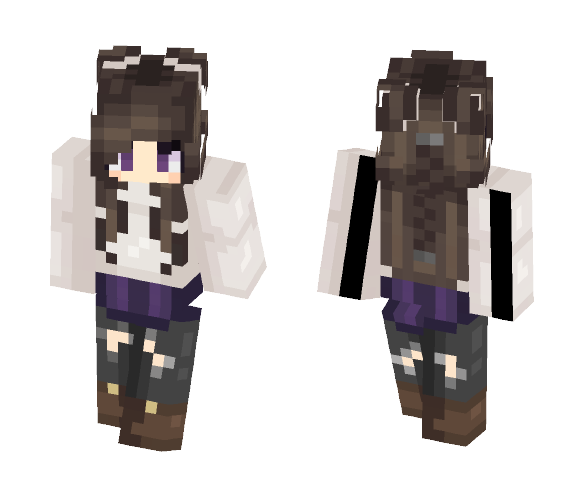 Download Free Cute Brown Haired Teen Girl Skin for Minecraft image 1 Cute Brown Haired Teen Girl - Color Haired Girls Minecraft Skins - image 1