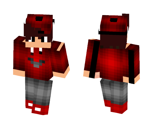 Red cool boy - Boy Minecraft Skins - image 1