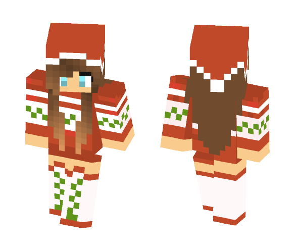 Download Free Cute Christmas Girl (1/3) Skin for Minecraft image 1 Cute Christmas Girl (1/3) - Christmas Minecraft Skins - image 1
