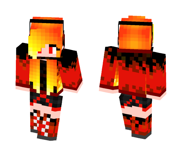 Evil Fire Girl - Girl Minecraft Skins - image 1