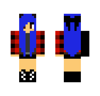 Cute blue haired girl
