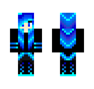 Flashy blue girl