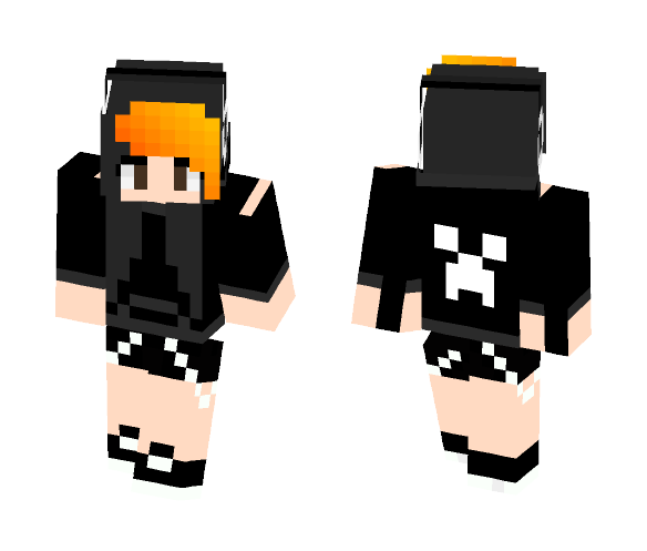 Orange Starburst - Female Minecraft Skins - image 1