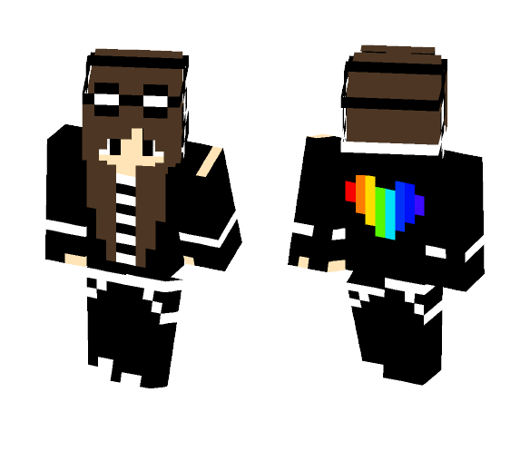 Rainbow Heart - Female Minecraft Skins - image 1