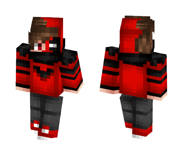 Half Deadpool, Half human pvp skin - Comics Minecraft Skins - image 1