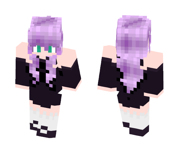 Download Free Purple Hair Skin for Minecraft image 1 Purple Hair - Female Minecraft Skins - image 1