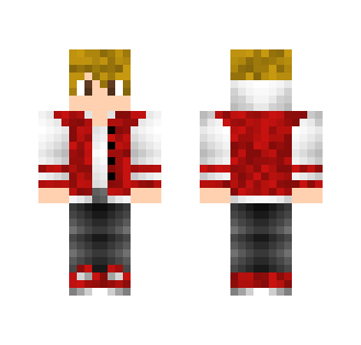 College Jacket (Red) - Male Minecraft Skins - image 2