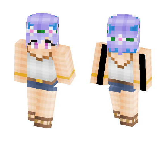 Flower Crown Girl - Flower Crown Minecraft Skins - image 1