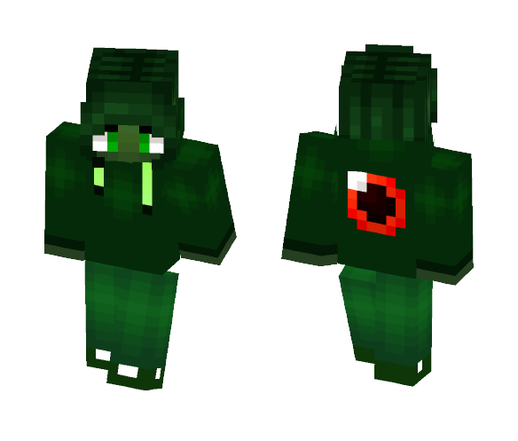 Download Free Girl Orc in a Green Hoodie Skin for Minecraft image 1 Girl Orc in a Green Hoodie - Girl Minecraft Skins - image 1