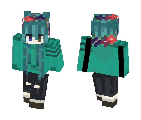 Bulbasaur girl - Girl Minecraft Skins - image 1