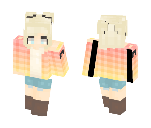 Download Free Hair Buns and Bows Skin for Minecraft image 1 Hair Buns and Bows - Female Minecraft Skins - image 1