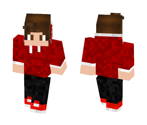 Red Hoodie Boy - Boy Minecraft Skins - image 1