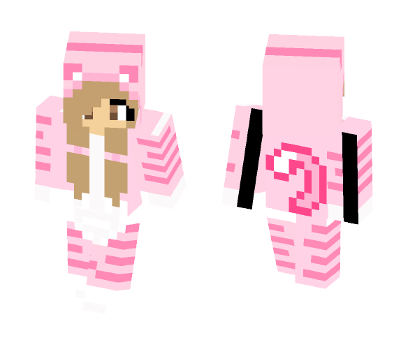 Download Free Girl in Chibi Pink Tiger Onsie Skin for Minecraft image 1 Girl in Chibi Pink Tiger Onsie - Girl Minecraft Skins - image 1
