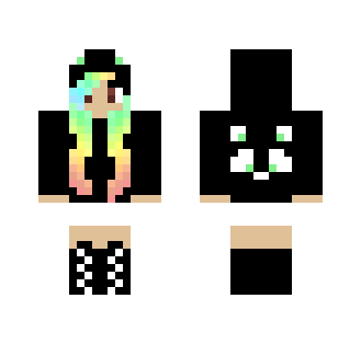 Girl in Inverted Panda Hoodie