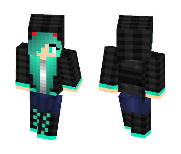 The aqua girl - Girl Minecraft Skins - image 1