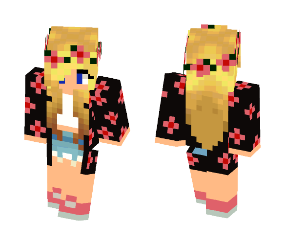 Download Free blonde hair girl Skin for Minecraft image 1 blonde hair girl - Color Haired Girls Minecraft Skins - image 1