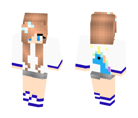 Download Free Unicorn Girl Skin for Minecraft image 1 Unicorn Girl - Girl Minecraft Skins - image 1
