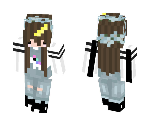 Unicorn Overalls - Female Minecraft Skins - image 1