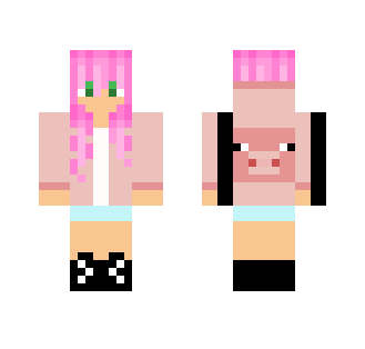 Girl in Pig Hoodie