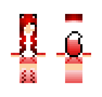 Red HEROBRINE wolf girl