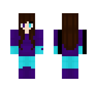 Aqua and Purple - Female Minecraft Skins - image 2