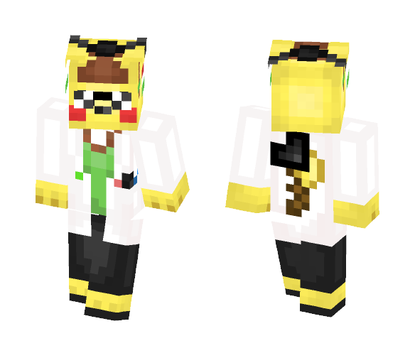 Pikachu, Ph. D (Smart Costume) - Interchangeable Minecraft Skins - image 1