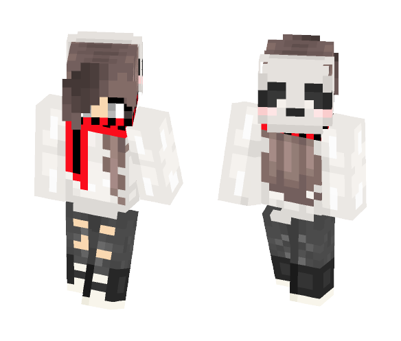 Download Free Cute panda girl Skin for Minecraft image 1 Cute panda girl - Cute Girls Minecraft Skins - image 1