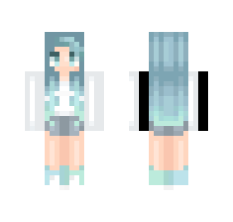 Blue and white