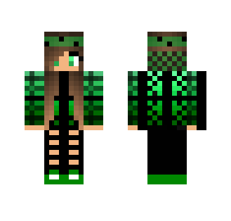 Green teen girl