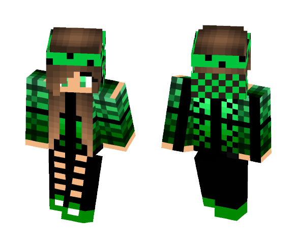 Download Free Green teen girl Skin for Minecraft image 1 Green teen girl - Girl Minecraft Skins - image 1