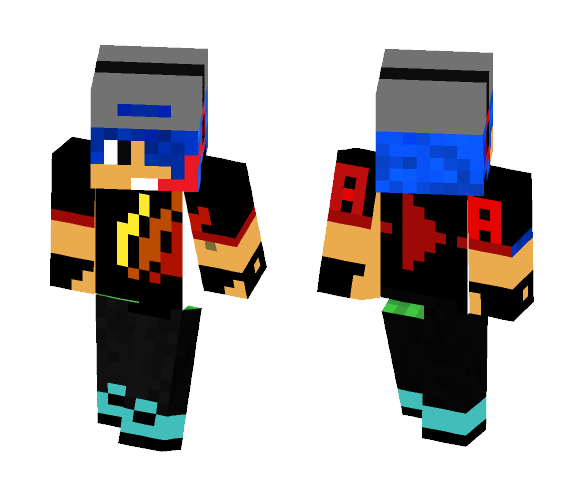 Gamer_Aaron_1909 Fire Update - Male Minecraft Skins - image 1
