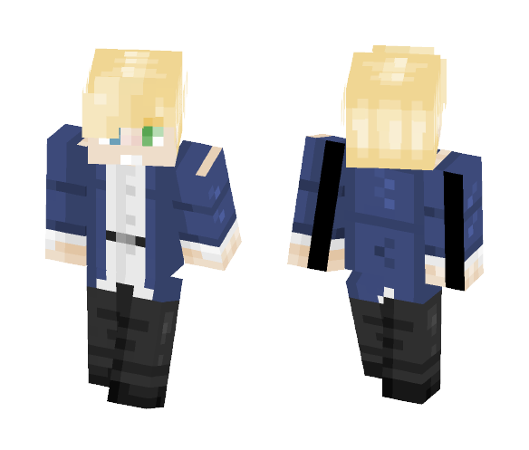 Blue Coat | A friends OC - Male Minecraft Skins - image 1