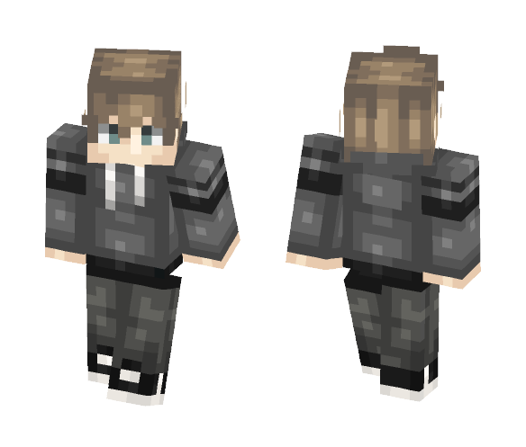 ► (1.8) Grey hoodie - Male Minecraft Skins - image 1
