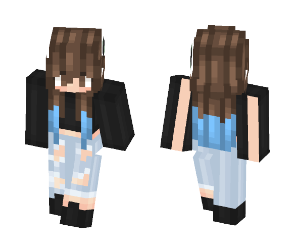 Blue Dip Dye Girl ; Zeen.s.a.a Req - Girl Minecraft Skins - image 1