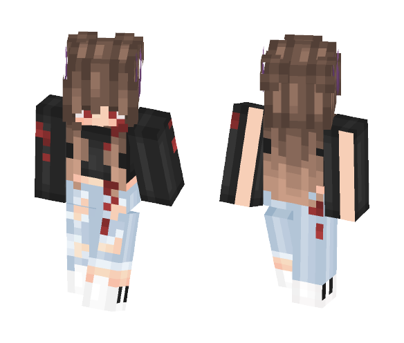 Download Free Purple Horns Girl ; Wonderlanq Req Skin for Minecraft image 1 Purple Horns Girl ; Wonderlanq Req - Girl Minecraft Skins - image 1