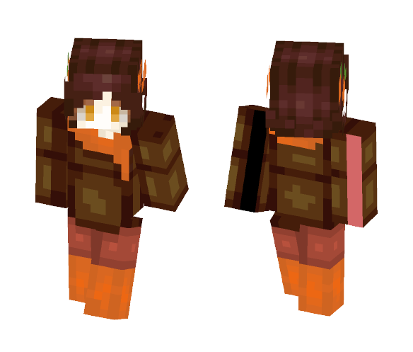 Download Free Autumn-Themed Girl Skin for Minecraft image 1 Autumn-Themed Girl - Girl Minecraft Skins - image 1