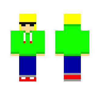 Teen with Lime Jacket - Male Minecraft Skins - image 2