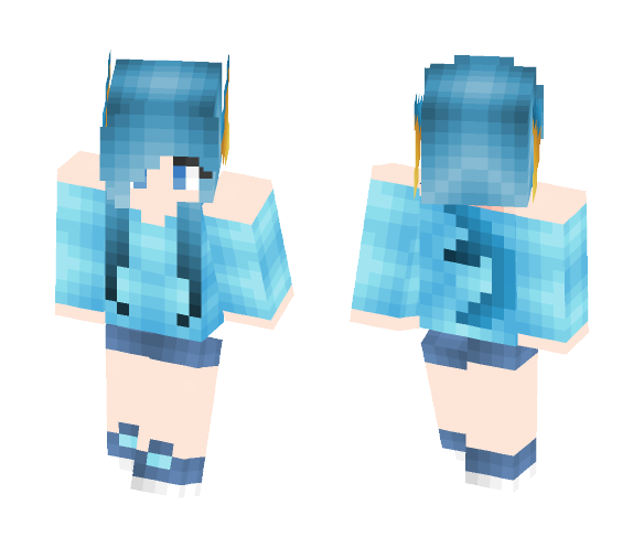 Download Free VApOReOn girl Skin for Minecraft image 1 VApOReOn girl - Girl Minecraft Skins - image 1