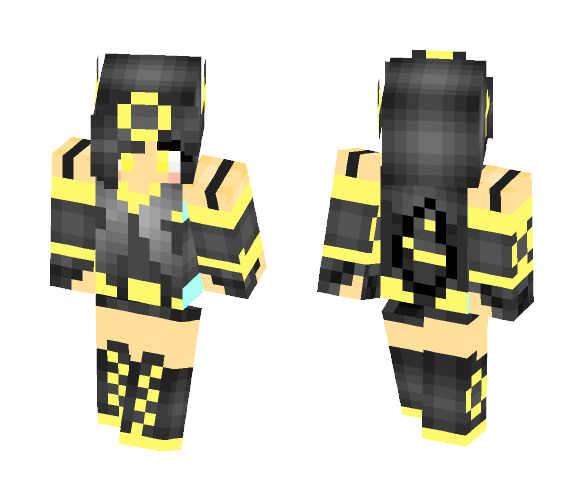 Download Free UMBreON girl Skin for Minecraft image 1 UMBreON girl - Girl Minecraft Skins - image 1