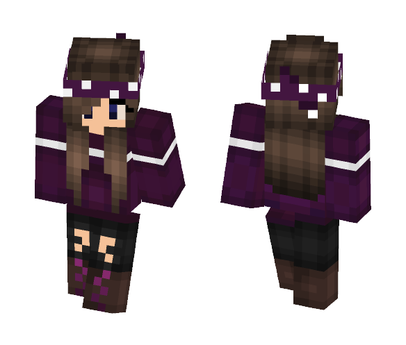 Download Free Purple Pvp Girl Skin for Minecraft image 1 Purple Pvp Girl - Girl Minecraft Skins - image 1