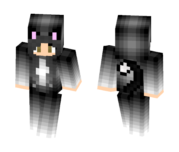black cat onesie (remade) - Cat Minecraft Skins - image 1