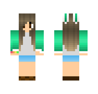 Minty Greeny Bunneh - Female Minecraft Skins - image 2