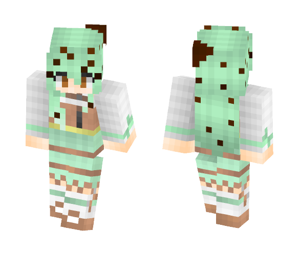 Cocola (Mint Chocolate Ice Cream) - Female Minecraft Skins - image 1