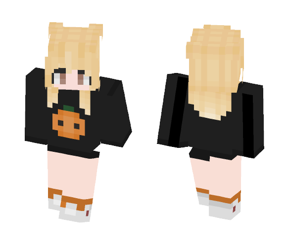 Download Free Halloween Sweater Girl Skin for Minecraft image 1 Halloween Sweater Girl - Girl Minecraft Skins - image 1