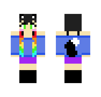 Rainbow neko - Female Minecraft Skins - image 2