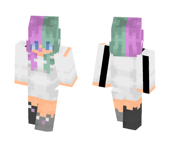 Cat socks girl ~~ - Cat Minecraft Skins - image 1