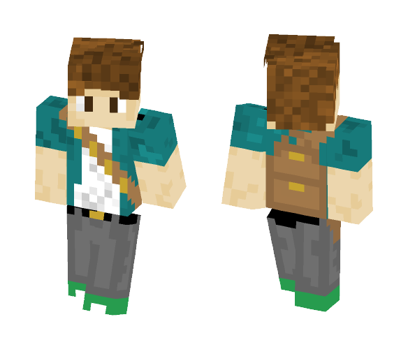 Explorer with Brown Hair - Male Minecraft Skins - image 1