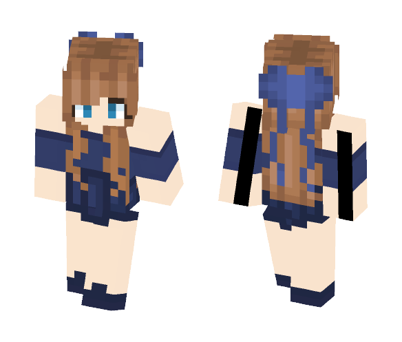Download Free Midnight blue girl Skin for Minecraft image 1 Midnight blue girl - Girl Minecraft Skins - image 1