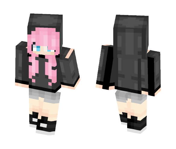 Download Free My OC - Hoodie Version Skin for Minecraft image 1 My OC - Hoodie Version - Female Minecraft Skins - image 1