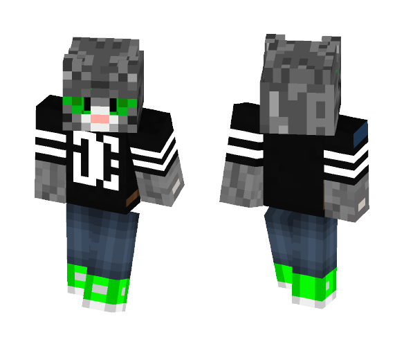 Kot szary bez garbny - Male Minecraft Skins - image 1